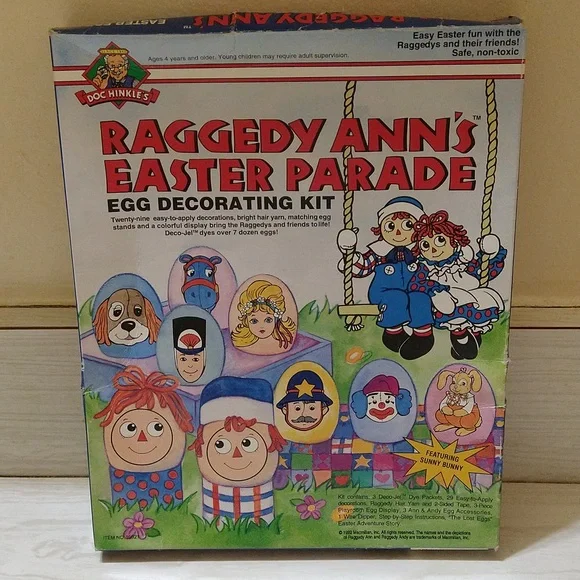 Vintage 1992 Raggedy Ann's Easter Parade Egg Decorating Kit - Picture 1 of 2